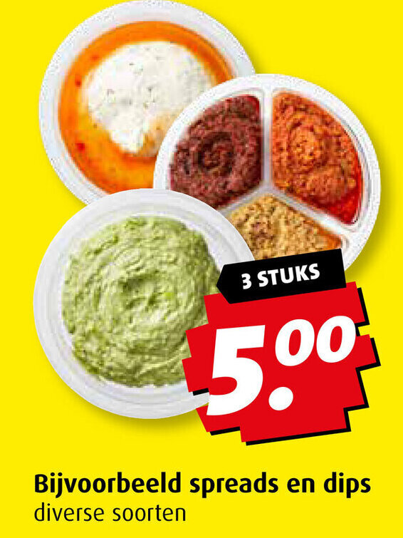 spreads en dips aanbieding bij Boni