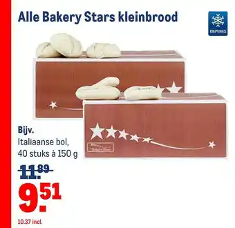 Makro Alle Bakery Stars Kleinbrood aanbieding