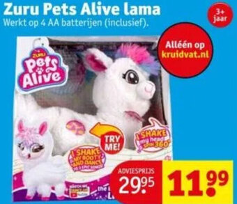 Kruidvat Zuru Pets Alive lama aanbieding