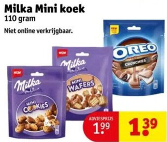 Kruidvat Milka Mini koek 110 gram aanbieding