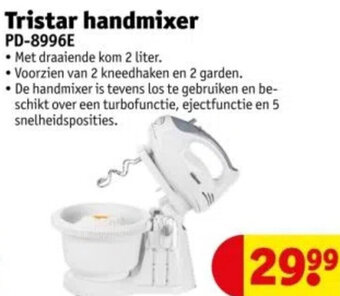 Kruidvat Tristar handmixer PD-8996E aanbieding