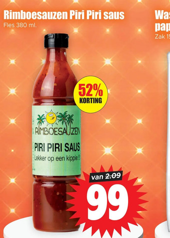 Dirk Rimboesauzen piri piri saus aanbieding