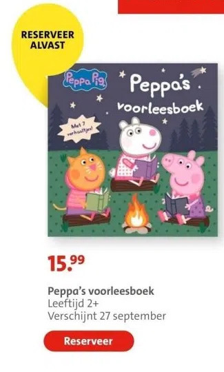 Bruna Peppa's voorleesboek leeftijd 2+ aanbieding