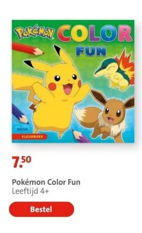 Bruna Pokémon color fun leeftijd 4+ aanbieding