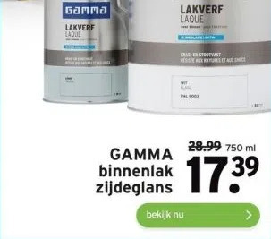 GAMMA Gamma binnenlak zijdeglans aanbieding