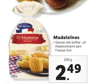 Lidl Madeleines aanbieding