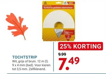 Kluswijs Tochtstrip aanbieding