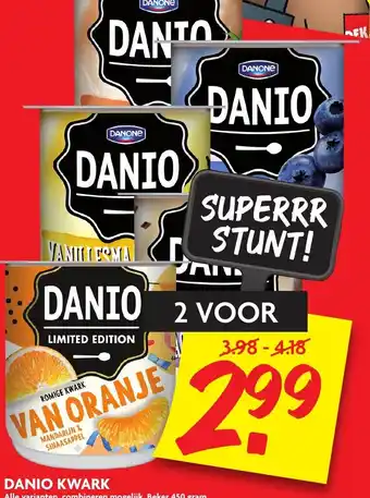 Dekamarkt Danio kwark 2*450g aanbieding