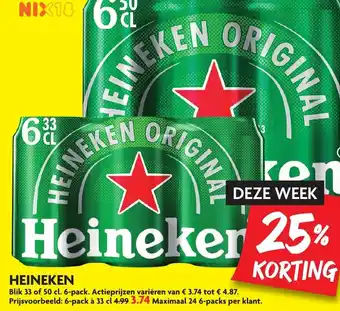 Dekamarkt Heineken 6*330/500ml aanbieding