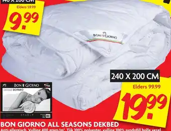 Dekamarkt Bon Giorno All Seasons dekbed 240*200 cm aanbieding