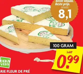 Dekamarkt Brie Fleur De Pre 100g aanbieding