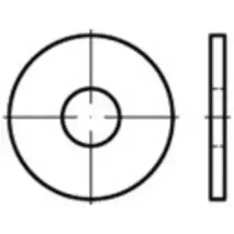 Conrad Onderlegringen 33 mm 92 mm iso 7093 staal 25 stuk(s) toolcraft 147981 aanbieding