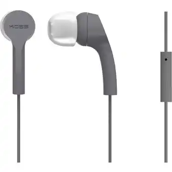 Conrad Koss keb9igry in ear oordopjes kabel grijs headset, touchbesturing aanbieding