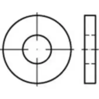 Conrad Onderlegringen 28 mm 60 mm staal 10 stuk(s) toolcraft 140956 aanbieding