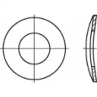 Conrad Toolcraft 105933 veerschijven binnendiameter: 17 mm din 137 verenstaal verzinkt 100 stuk(s) aanbieding