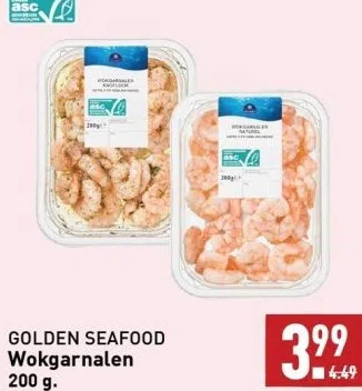 ALDI Golden seafood wokgarnalen aanbieding