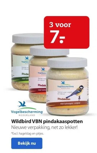 Boerenbond Wildbird vbn pindakaaspotten aanbieding