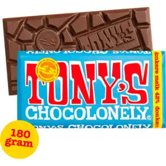 Dekamarkt Tony's chocolonely donkere melk aanbieding