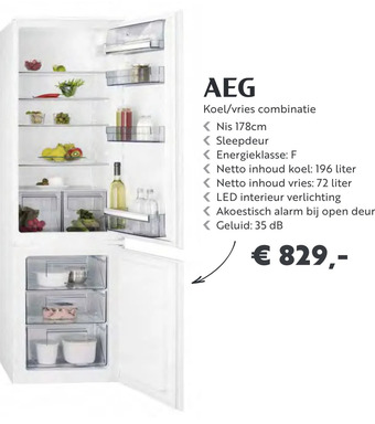 Superkeukens Aeg koel/vries combinatie aanbieding