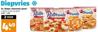 Poiesz Dr. oetker ristorante pizza* 2 pizza's à 295-473 gram aanbieding