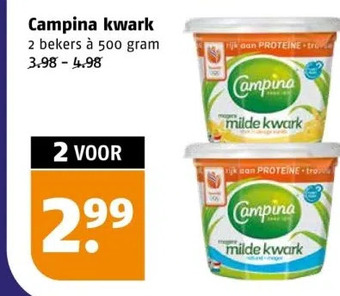 Poiesz Campina kwark aanbieding