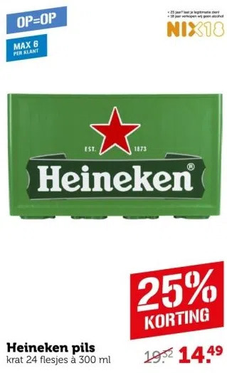 Coop Heineken pils aanbieding