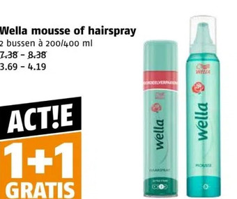 Poiesz Wella mousse of hairspray aanbieding