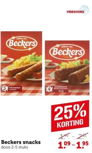 Coop Beckers snacks aanbieding