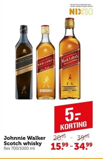 Coop Johnnie walker scotch whisky aanbieding