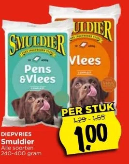 Vomar Voordeelmarkt Smuldier alle soorten 240-400 gram aanbieding