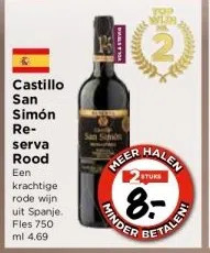 Vomar Voordeelmarkt Castillo san simón reserva rood aanbieding