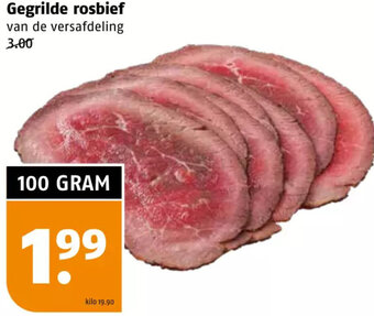 Poiesz Gegrilde rosbief  100g aanbieding