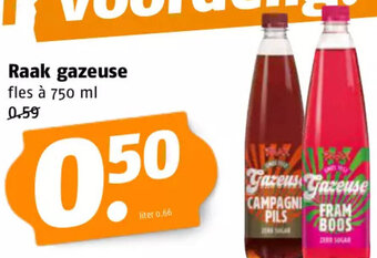 Poiesz Raak gazeuse fles à 750 ml aanbieding