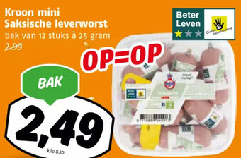 Poiesz Kroon mini Saksische leverworst aanbieding