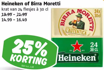 Poiesz Heineken of Birra Moretti aanbieding