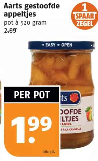 Poiesz Aarts gestoofde appeltjes  520g aanbieding