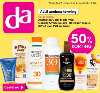 DA ALLE zonbescherming aanbieding