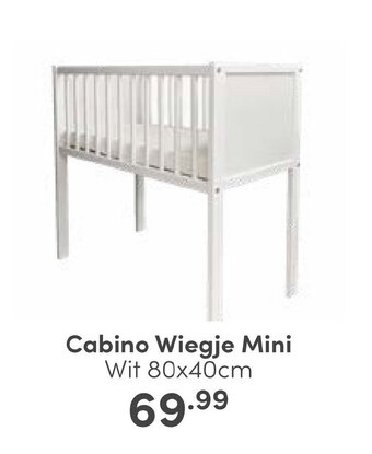 Baby & Tiener Cabino Wiegje Mini Wit 80x40cm aanbieding