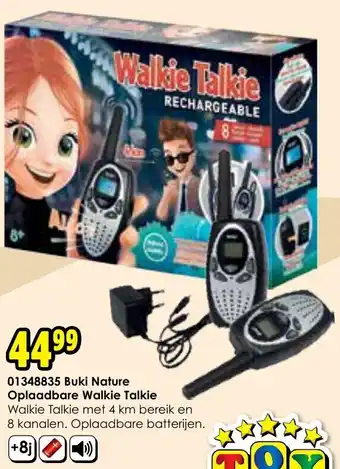 ToyChamp Buki Nature Oplaadbare Walkie Talkie 01348835 aanbieding