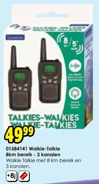 ToyChamp Walkie-Talkie 8km bereik - 3 kanalen 01584141 aanbieding