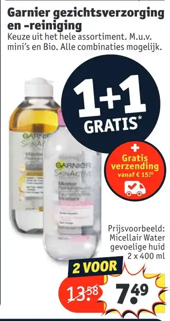 Kruidvat Garnier gezichtsverzorging AF en -reiniging 2x400 ml aanbieding