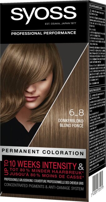 Bol.com Syoss color baseline 6-8 donkerblond haarverf - 1 stuk aanbieding