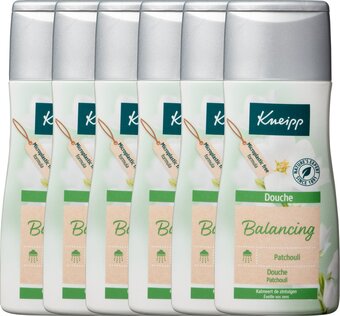 Bol.com Kneipp douchegel - balancing - patchouli - vegan - grootverpakking - voordeelverpakking - 6 x 200 ml aanbieding