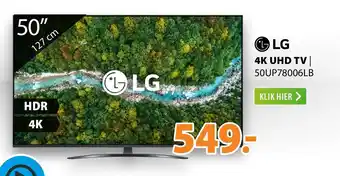 Expert LG 4K UHD TV | 50UP78006LB aanbieding