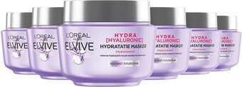 Bol.com L’oréal paris elvive hyaluron plump hydratatie masker - 6 stuks voordeelverpakking aanbieding