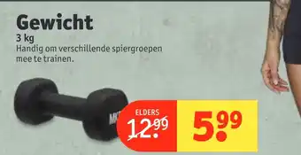 Kruidvat Gewicht 3kg aanbieding