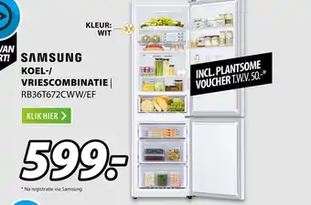 Expert SAMSUNG Koel-/Vriescombinatie | RB36T672CWW/EF aanbieding