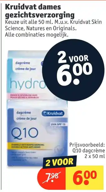 Kruidvat Kruidvat dames gezichtsverzorging 50 ml aanbieding