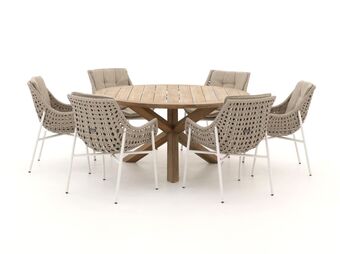 Kees Smit Manifesto novara/rough-y ø150cm dining tuinset 7-delig - laagste prijsgarantie! aanbieding