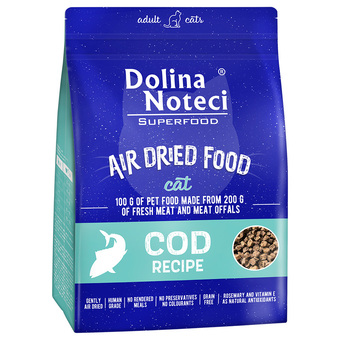 Zooplus Dubbelpak: 2x1kg dolina noteci superfood feline droog kabeljauw kattenvoer aanbieding